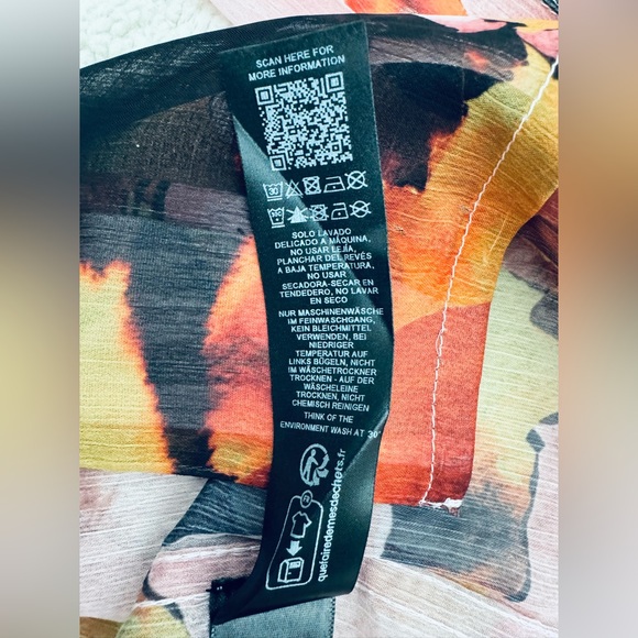 ASOS Design Abstract floral relaxed long sleeves button up shirt notched collar - Picture 11 of 13